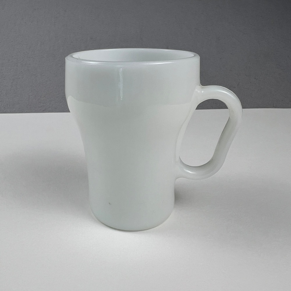 Anchor Hocking Fire-King Mug White Milk Glass Soda Style Vintage MCM History